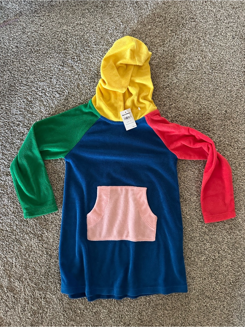 Kids Colorblock Hooded Coverup